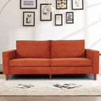 82.68 in. L Corduroy Mid-Century Modern Rectangle 2-Seater Loveseat with Square Arm
