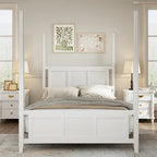 King Size Solid Pine Four-Poster Bed with 75 Tall Traditional Canopy Bed Frame