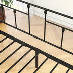 Modern Style Twin Size Metal Daybed with Trundle for Kids or Guest for Bedroom