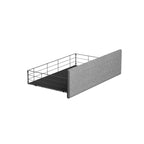 Light Grey Full Size Platform Bed with LED and Storage Drawers
