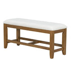 6-Piece Farmhouse Extendable Dining Set with Leaf & Bench