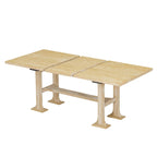 6-Piece Farmhouse Extendable Dining Set with Leaf & Bench