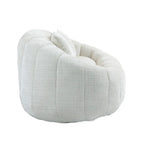 Beige 59.05 Chenille High Back Loveseat Chaise Lounge Chair