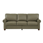 82.68 3-Seater Sofa PU Leather Sofa with Storage, Solid Wood And Metal Frame, 6-Leg Support, Under-Seat Storage Boxes
