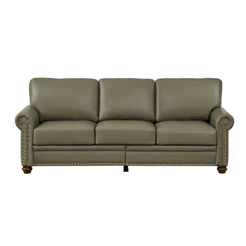82.68 3-Seater Sofa PU Leather Sofa with Storage, Solid Wood And Metal Frame, 6-Leg Support, Under-Seat Storage Boxes