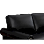 82.68 3-Seater Sofa PU Leather Sofa with Storage, Solid Wood And Metal Frame, 6-Leg Support, Under-Seat Storage Boxes