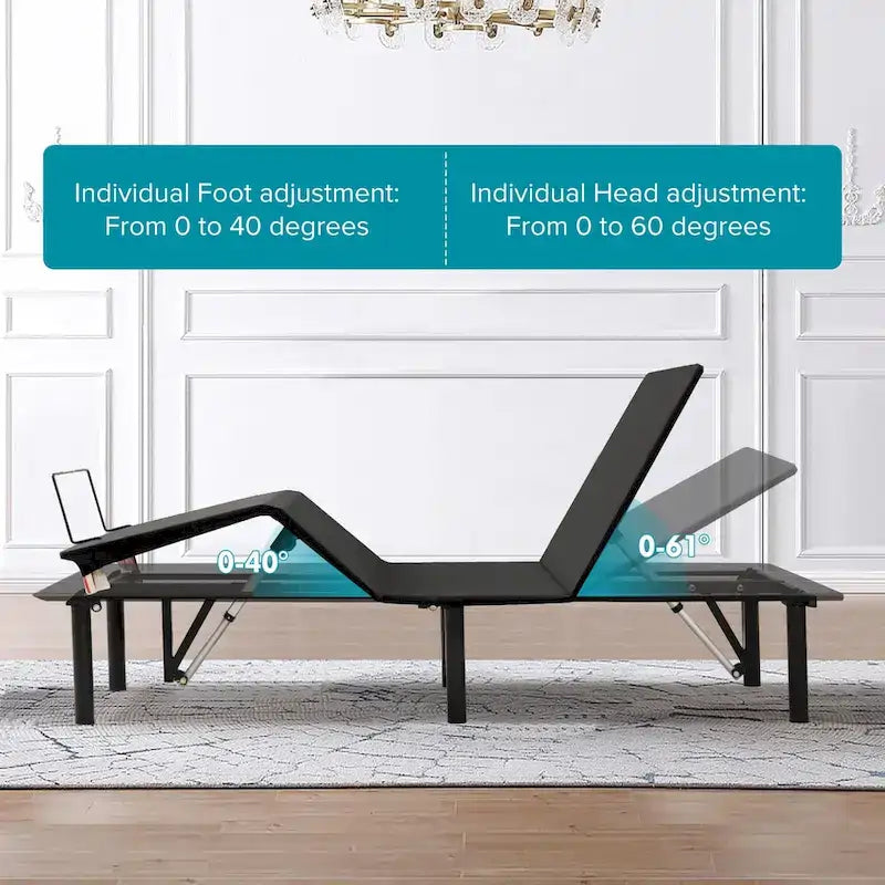 King Size Adjustable Bed Base with Motorized Incline