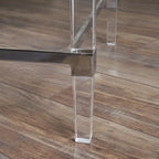 48 Modern Rectangle Glass Coffee Table with Sturdy Frame for Living Room