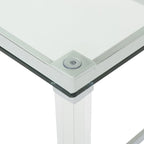 48 Modern Rectangle Glass Coffee Table with Sturdy Frame for Living Room