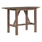 3-Piece Wooden Counter Height Dining Table Set with Drop Leaf Table & 2 Chairs
