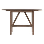 3-Piece Wooden Counter Height Dining Table Set with Drop Leaf Table & 2 Chairs