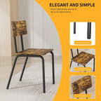 Compact 5-Piece Dining Table Set with 4 Chairs, 43 Metal Frame & MDF, Ideal for Small Spaces, Easy to Clean
