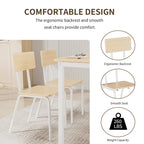 Compact 5-Piece Dining Table Set with 4 Chairs, 43 Metal Frame & MDF, Ideal for Small Spaces, Easy to Clean