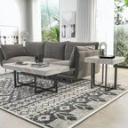 Granala Contemporary Steel 2-Piece Storage Coffee Table Set by Furniture of America