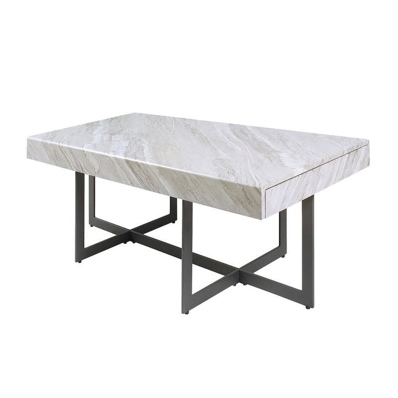 Granala Contemporary Steel 2-Piece Storage Coffee Table Set by Furniture of America