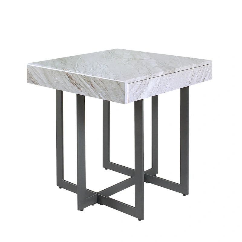 Granala Contemporary Steel 2-Piece Storage Coffee Table Set by Furniture of America