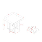 Granala Contemporary Steel 2-Piece Storage Coffee Table Set by Furniture of America