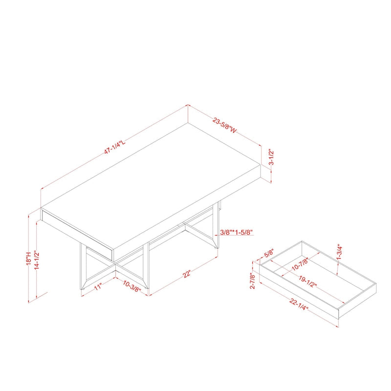 Granala Contemporary Steel 2-Piece Storage Coffee Table Set by Furniture of America