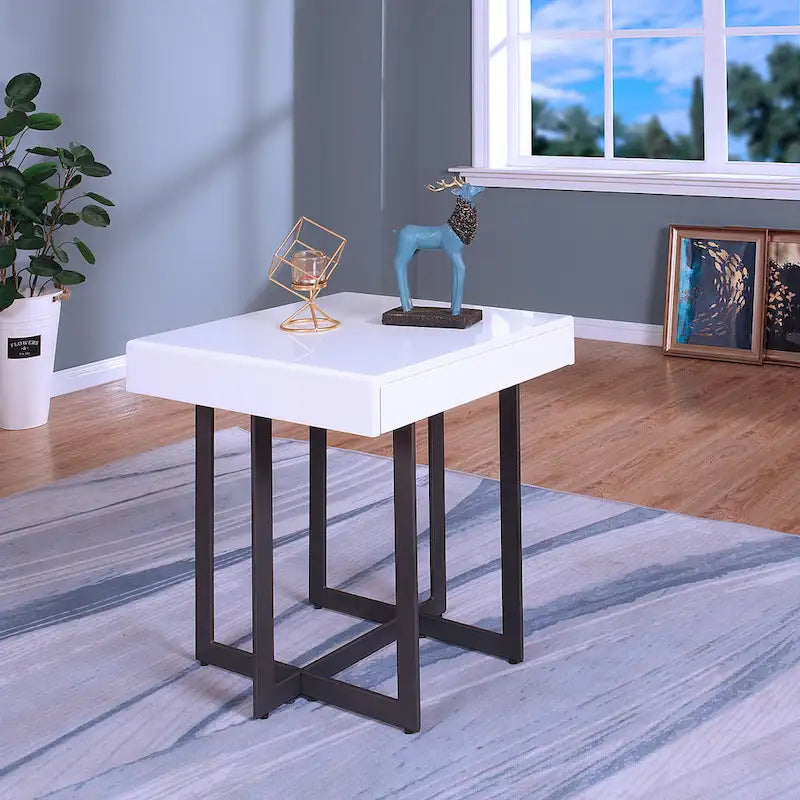 Granala Contemporary Steel 2-Piece Storage Coffee Table Set by Furniture of America