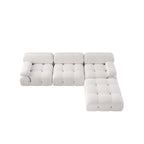 L-shape Velvet Modern Sectional Sofa Soft Couch