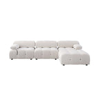 L-shape Velvet Modern Sectional Sofa Soft Couch