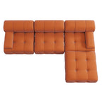 L-shape Velvet Modern Sectional Sofa Soft Couch