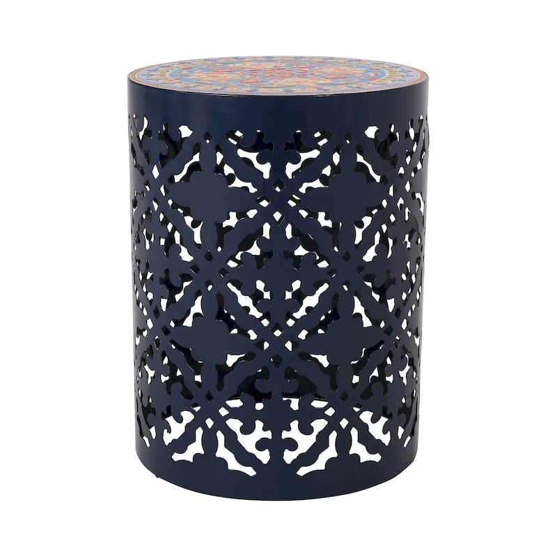 Chetola Indoor Lace Cut Side Table with Tile Top by Christopher Knight Home