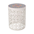 Chetola Indoor Lace Cut Side Table with Tile Top by Christopher Knight Home