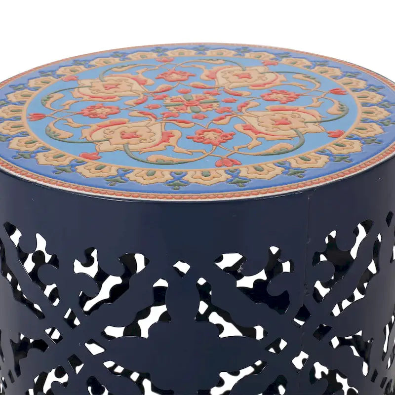 Chetola Indoor Lace Cut Side Table with Tile Top by Christopher Knight Home