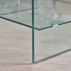 Ramona Square Glass Coffee Table with Shelf by Christopher Knight Home