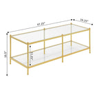 Convenience Concepts Royal Crest 2 Tier Glass Coffee Table