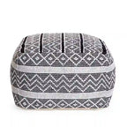 Jani Chouteau 22-inch Square Pouf Ottoman - Handmade Footrest for Living Room, Bedroom, Nursery