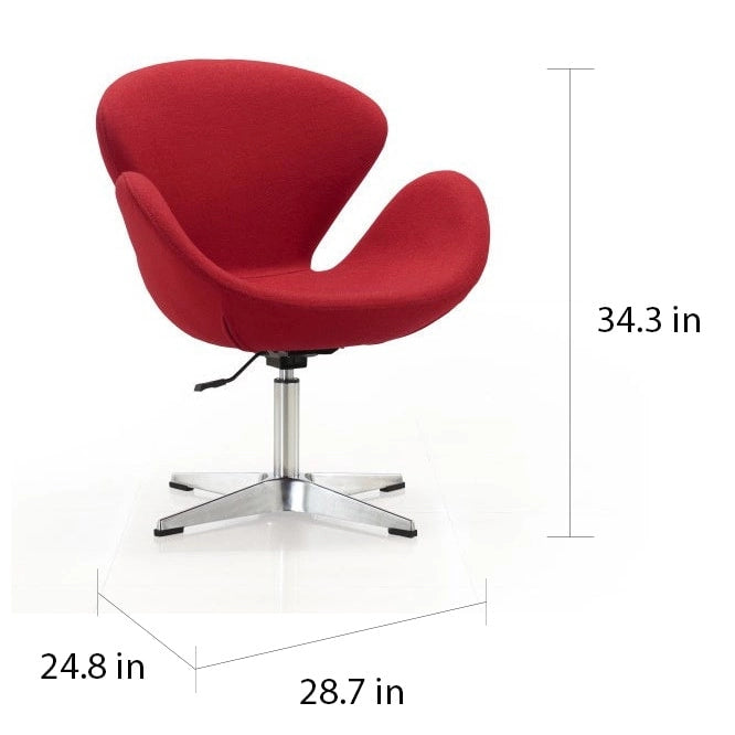 Raspberry Contemporary Adjustable Swivel Chair
