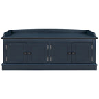 Storage Bench with 4 Doors and Adjustable Shelves