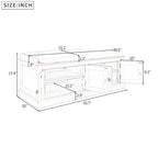 Storage Bench with 4 Doors and Adjustable Shelves