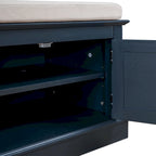 Storage Bench with 4 Doors and Adjustable Shelves