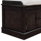 Storage Bench with 4 Doors and Adjustable Shelves