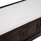 Storage Bench with 4 Doors and Adjustable Shelves
