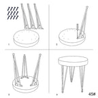 Natural Solid Wood Round End Table Coffee Table
