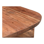 Aurelle Home Rustic Solid Acacia Wood Coffee Table