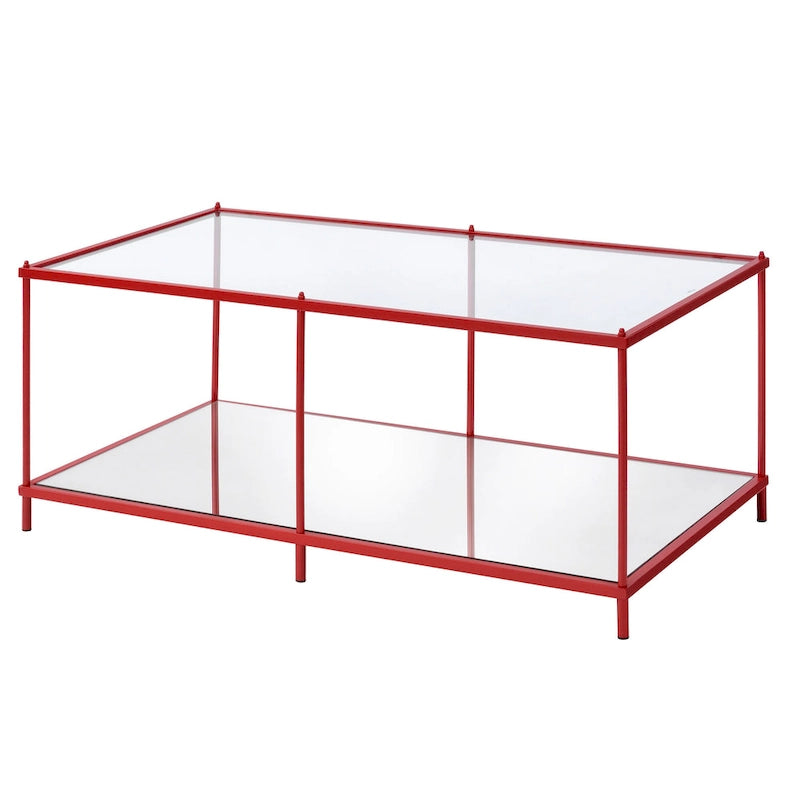 Scoles Contemporary 42-inch Glass 1-Shelf Coffee Table by Furniture of America