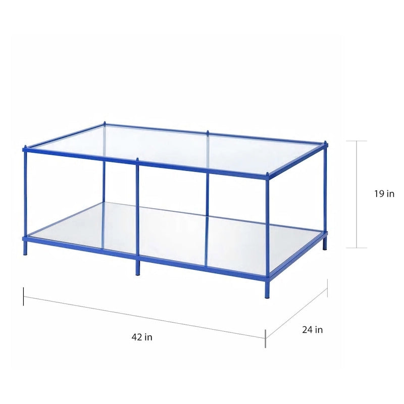 Scoles Contemporary 42-inch Glass 1-Shelf Coffee Table by Furniture of America