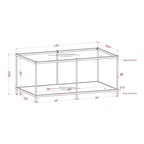 Scoles Contemporary 42-inch Glass 1-Shelf Coffee Table by Furniture of America