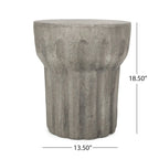 Delphinus Indoor/Outdoor Contemporary Lightweight Concrete Accent Side Table by Christopher Knight Home