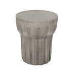 Delphinus Indoor/Outdoor Contemporary Lightweight Concrete Accent Side Table by Christopher Knight Home