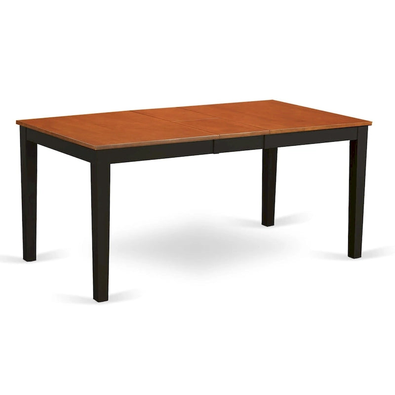 East West Furniture Dining Table Set Contains a Rectangle Table and Dining Chairs with a Bench (Chair Seat Type Options)