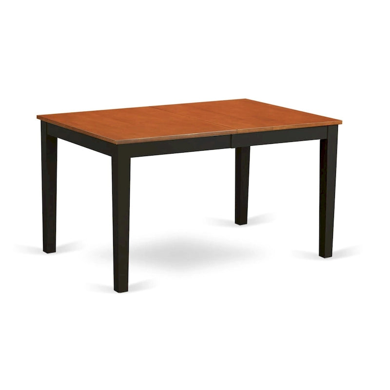 East West Furniture Dining Table Set Contains a Rectangle Table and Dining Chairs with a Bench (Chair Seat Type Options)