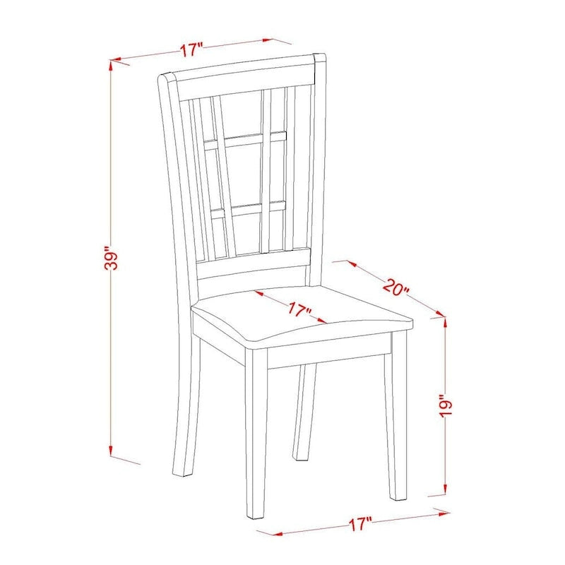 East West Furniture Dining Table Set Contains a Rectangle Table and Dining Chairs with a Bench (Chair Seat Type Options)