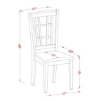 East West Furniture Dining Table Set Contains a Rectangle Table and Dining Chairs with a Bench (Chair Seat Type Options)