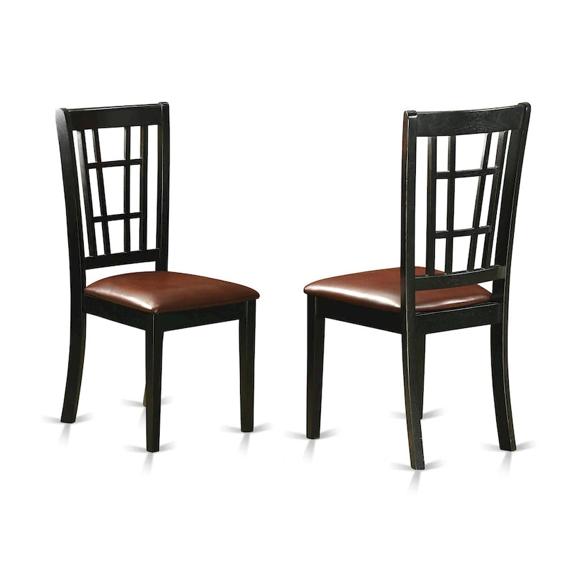 East West Furniture Dining Table Set Contains a Rectangle Table and Dining Chairs with a Bench (Chair Seat Type Options)